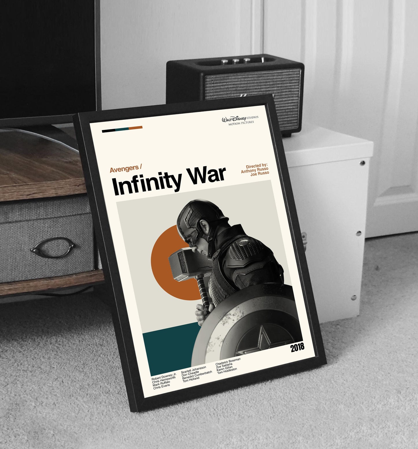 Avengers: Infinity War Poster, Mid-Century Modern Movie Art