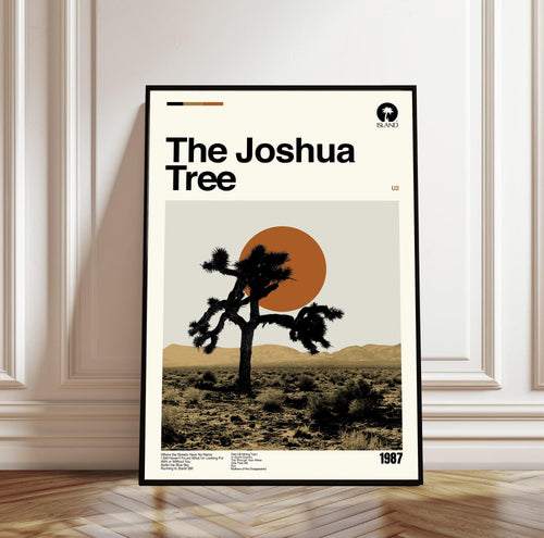 Joshua Tree U2 Poster - Music Poster - Midcentury Modern Art - Minimalist Print - Retro Poster - Vintage Print - Wall Art - Gifts for him