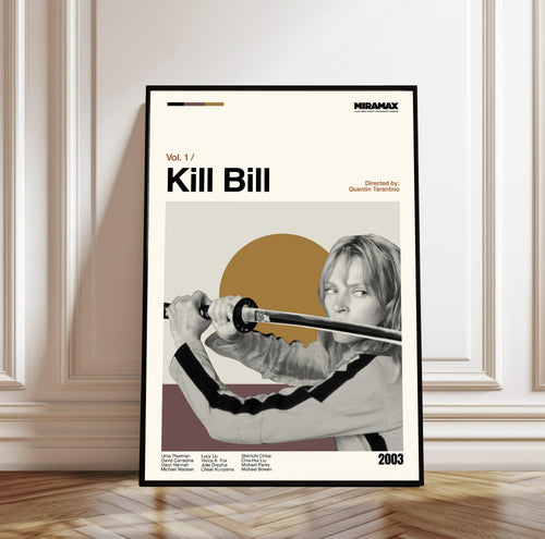 Kill Bill Poster - Movie Poster - Midcentury Modern Art - Minimalist Print - Retro Poster - Vintage Print Art - Wall Art - Gifts for him