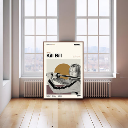 Kill Bill Poster - Movie Poster - Midcentury Modern Art - Minimalist Print - Retro Poster - Vintage Print Art - Wall Art - Gifts for him
