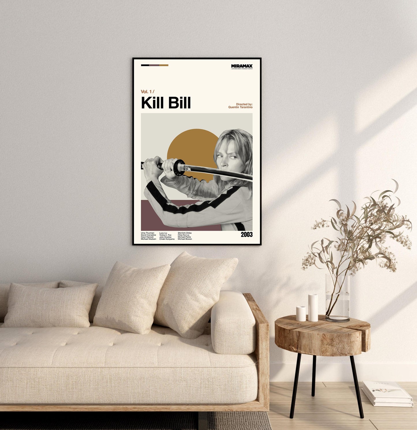 Kill Bill Poster - Movie Poster - Midcentury Modern Art - Minimalist Print - Retro Poster - Vintage Print Art - Wall Art - Gifts for him