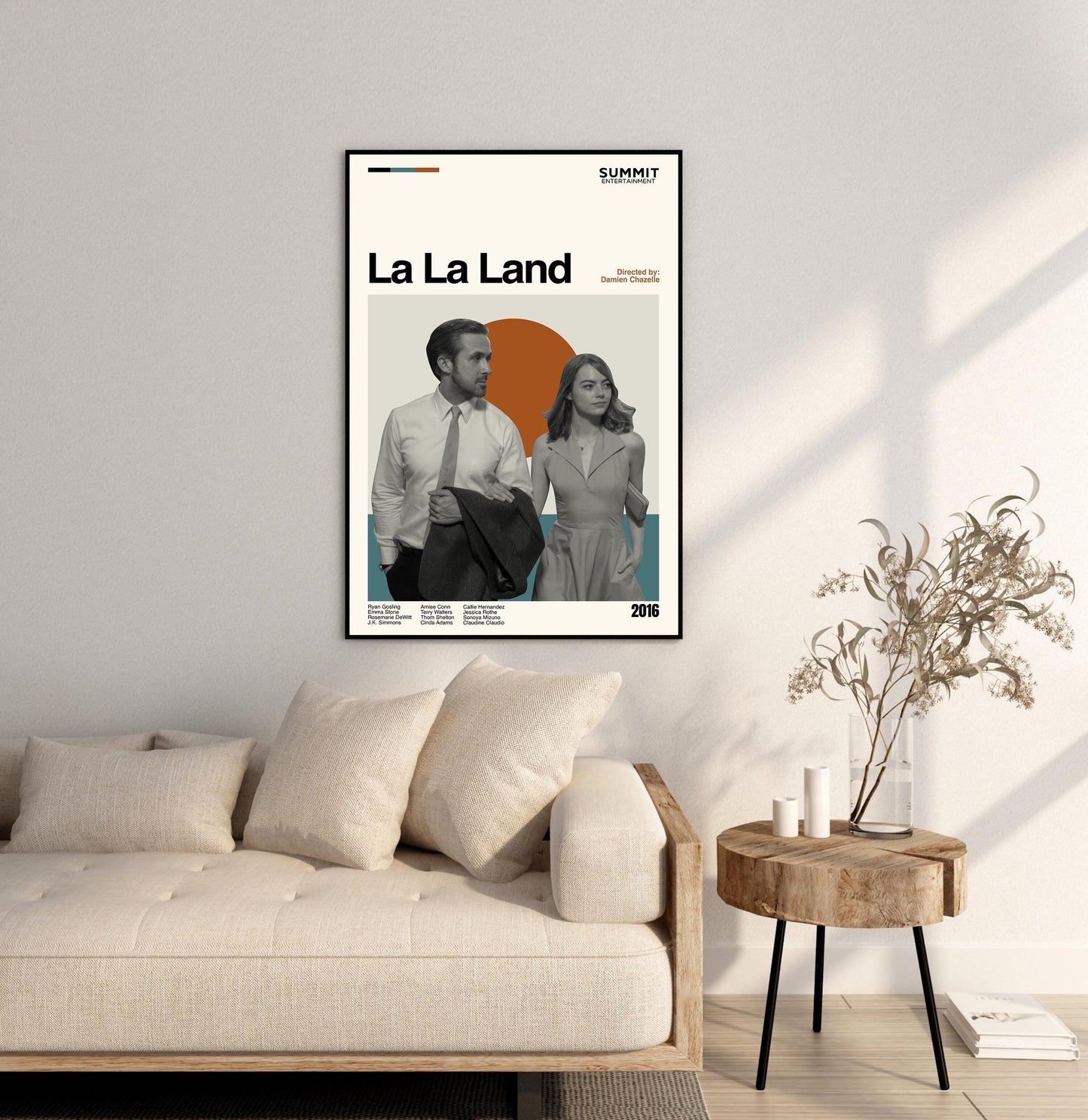 La La Land Poster - Movie Poster - Midcentury Modern Art - Minimalist Print - Retro Poster - Vintage Print Art - Wall Art - Gifts for him