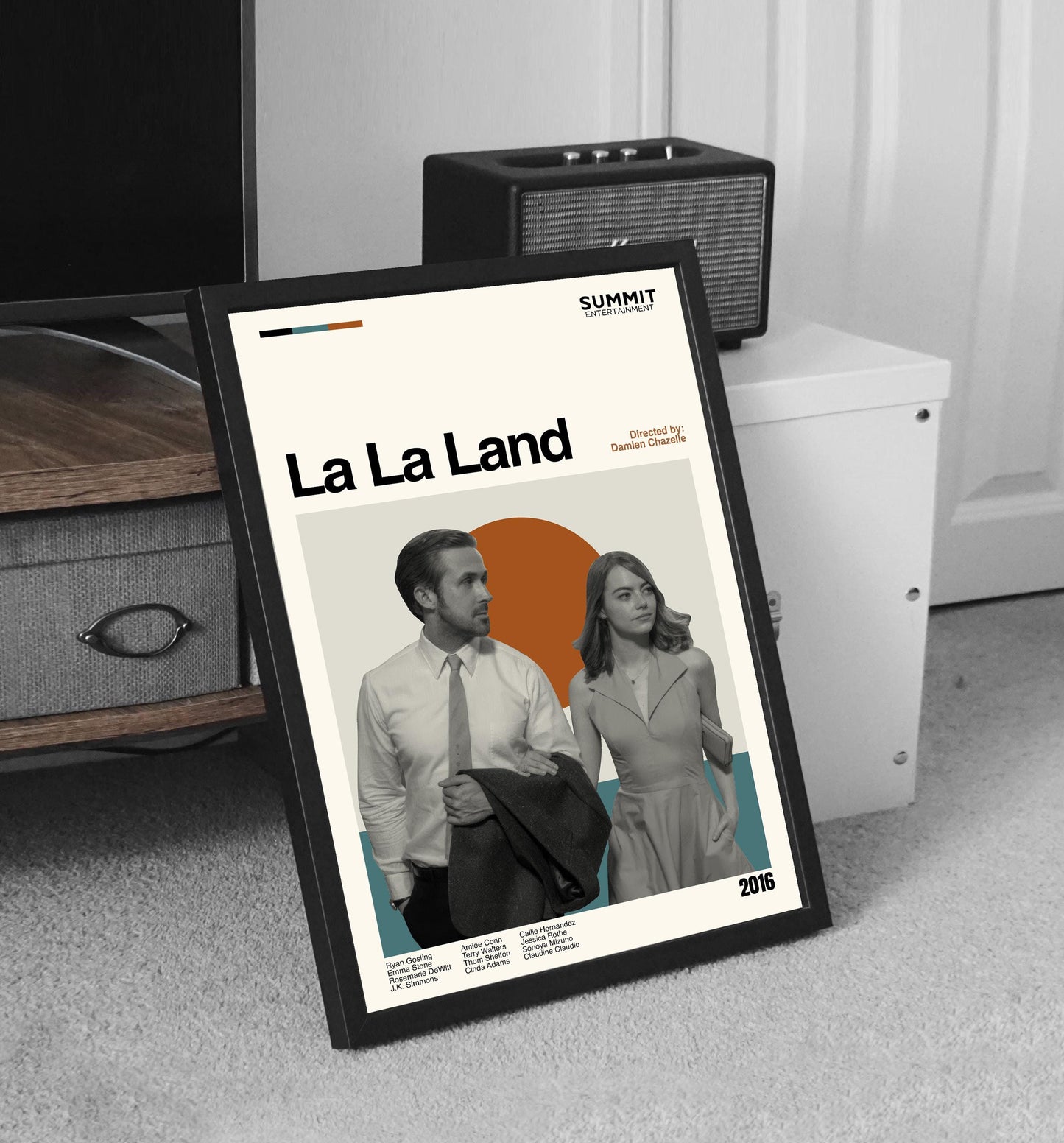 La La Land Poster - Movie Poster - Midcentury Modern Art - Minimalist Print - Retro Poster - Vintage Print Art - Wall Art - Gifts for him