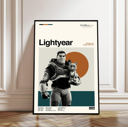 Lightyear Poster - Movie Poster - Midcentury Modern Art - Minimalist Print - Retro Poster - Vintage Print Art - Wall Art - Gift for him