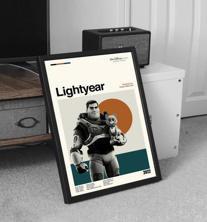 Lightyear Poster - Movie Poster - Midcentury Modern Art - Minimalist Print - Retro Poster - Vintage Print Art - Wall Art - Gift for him