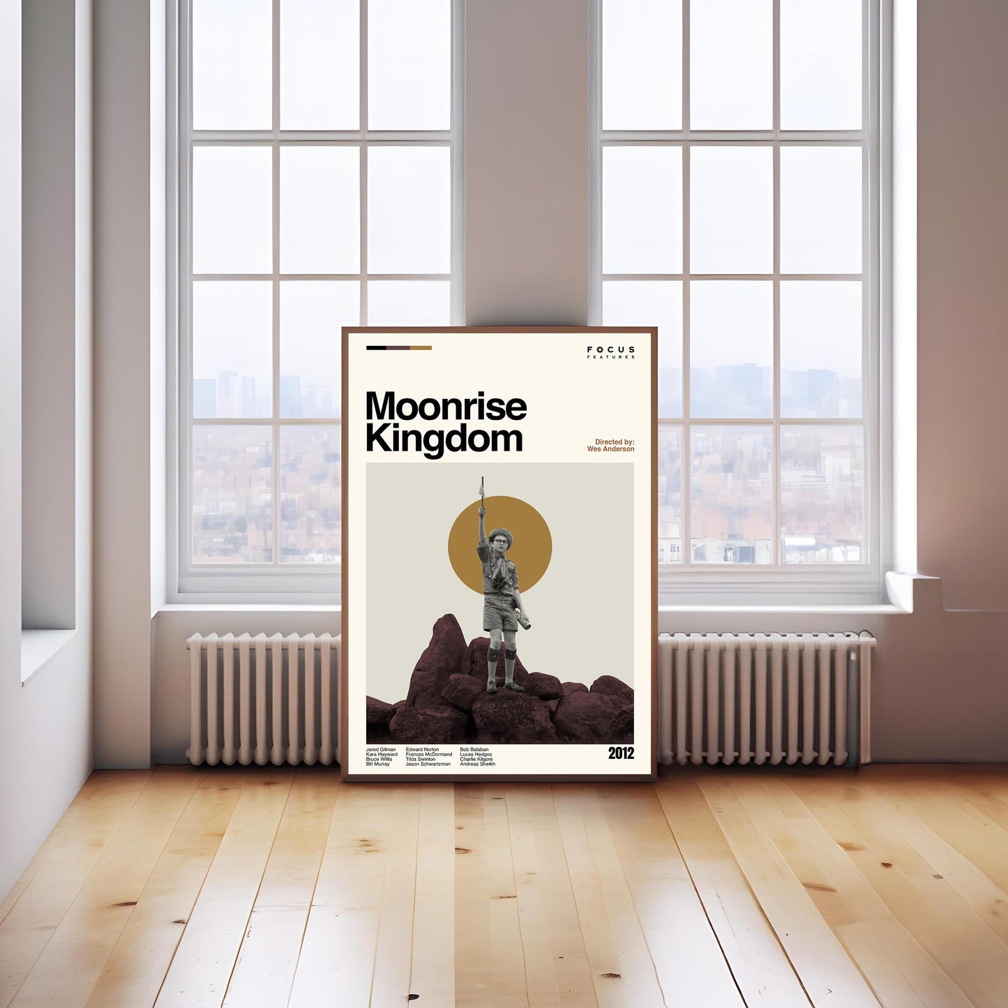 Moonrise Kingdom Movie Poster: Mid-Century Modern Minimalist Print