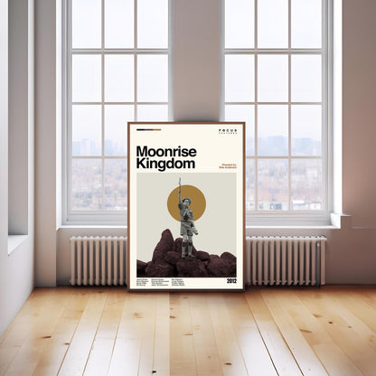 Moonrise Kingdom Movie Poster: Mid-Century Modern Minimalist Print