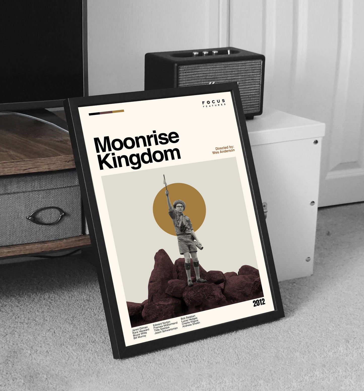 Moonrise Kingdom Movie Poster: Mid-Century Modern Minimalist Print