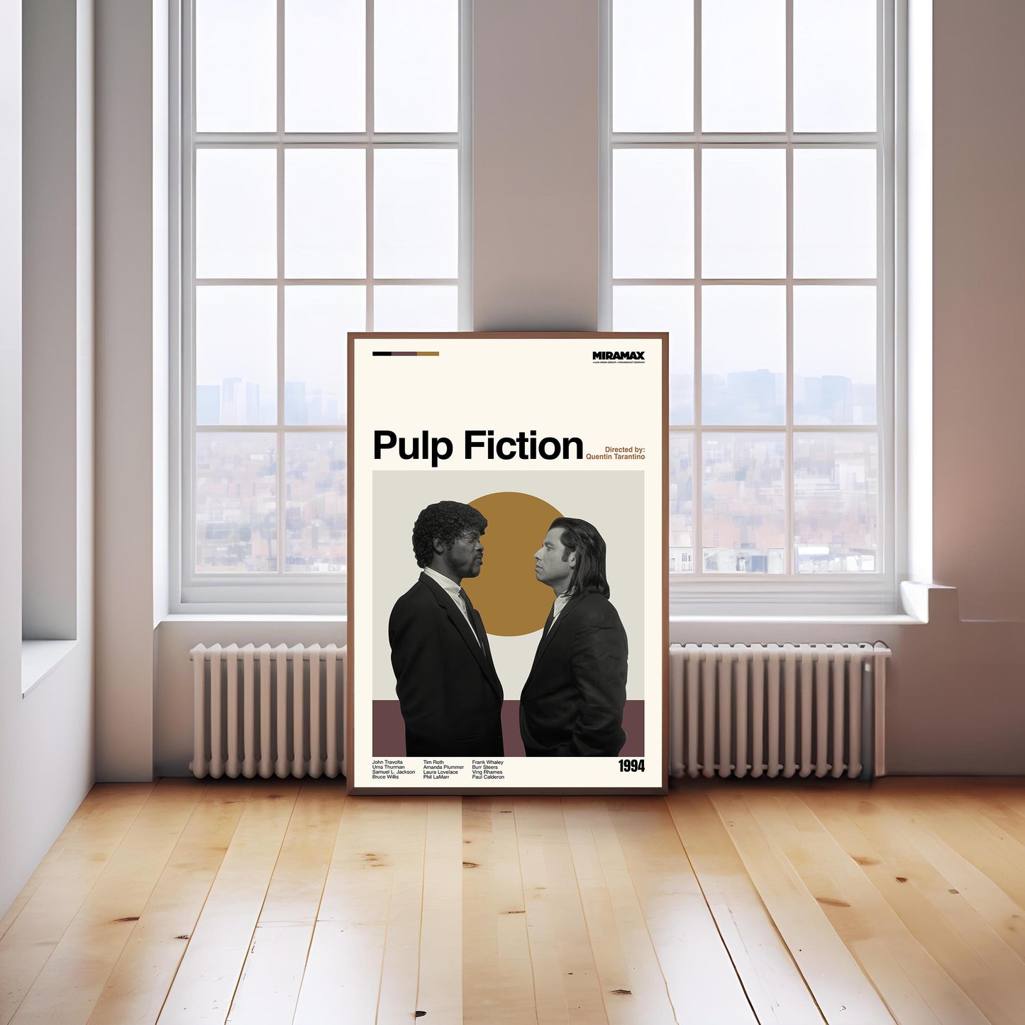 Pulp Fiction Movie Poster: Mid-Century Modern Minimalist Print