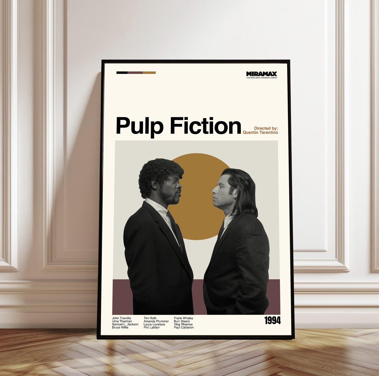 Pulp Fiction Movie Poster: Mid-Century Modern Minimalist Print