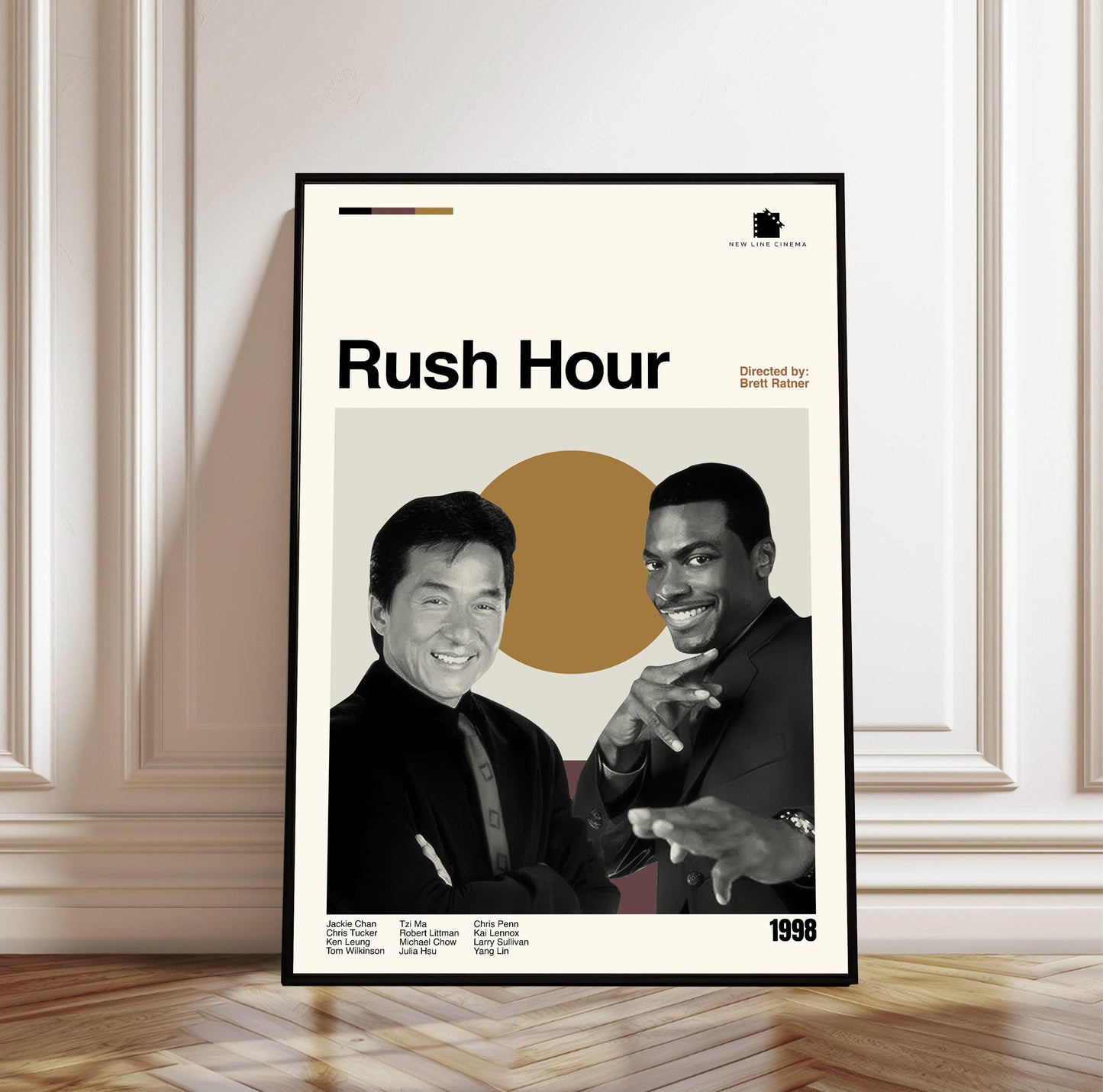Rush Hour Poster - Movie Poster - Midcentury Modern Art - Minimalist Print - Retro Poster - Vintage Print Art - Wall Art - Gift for him