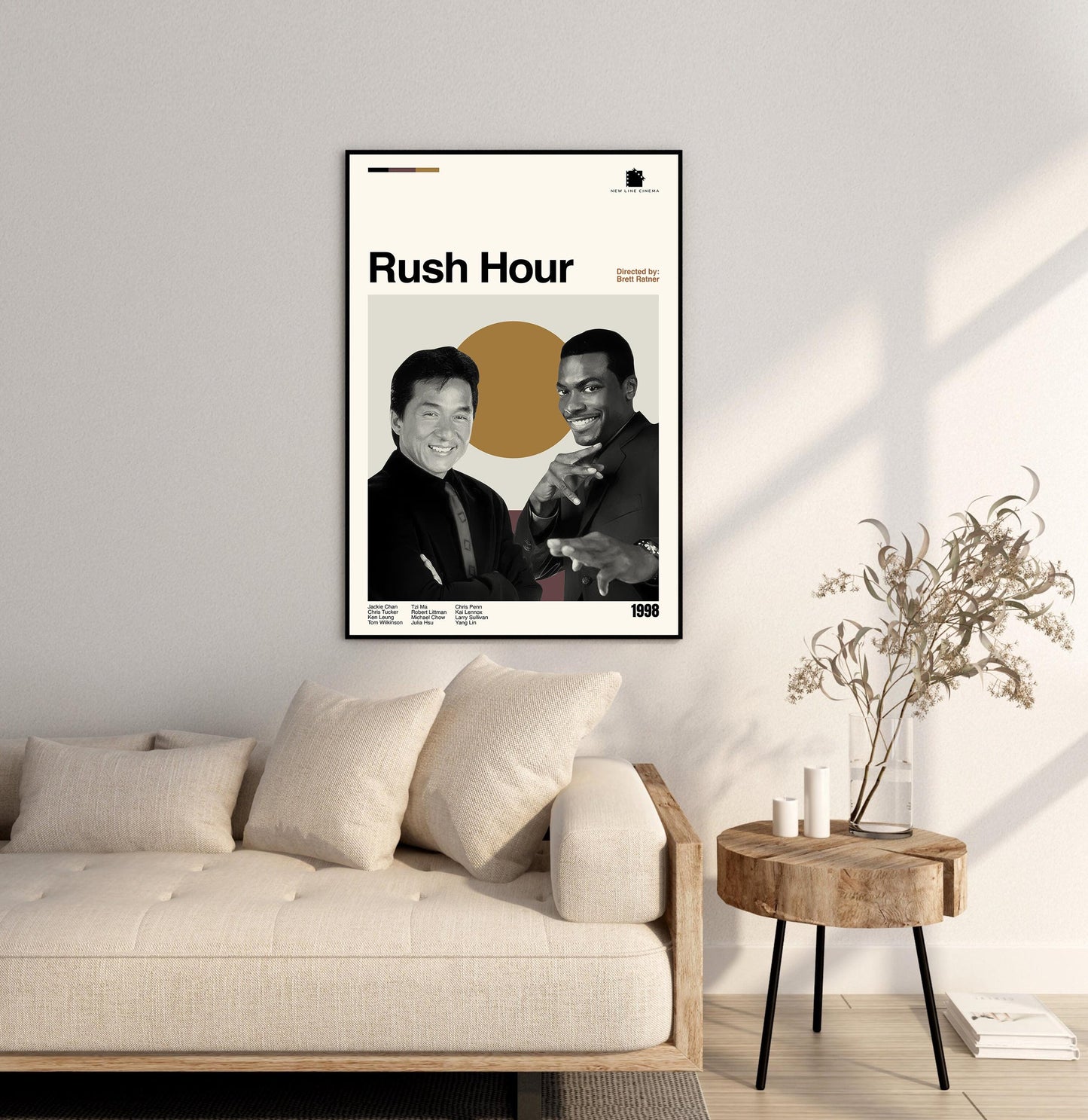 Rush Hour Poster - Movie Poster - Midcentury Modern Art - Minimalist Print - Retro Poster - Vintage Print Art - Wall Art - Gift for him