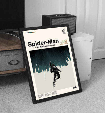 Spider-Man: Into the Spider-Verse Movie Poster - Midcentury Modern Minimalist Print