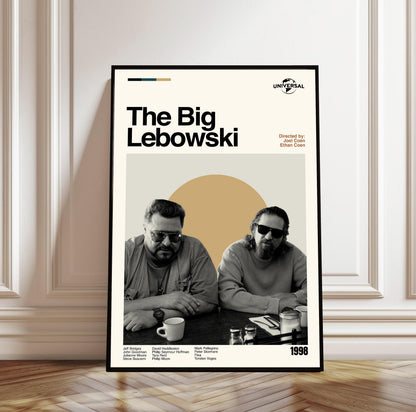 The Big Lebowski Poster - Movie Poster - Midcentury Modern Art - Minimalist Print - Retro Poster - Vintage Print - Wall Art - Gift for him