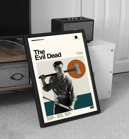 The Evil Dead Poster - Movie Poster - Midcentury Modern Art - Minimalist Print - Retro Poster - Vintage Print Art - Wall Art - Gift for him