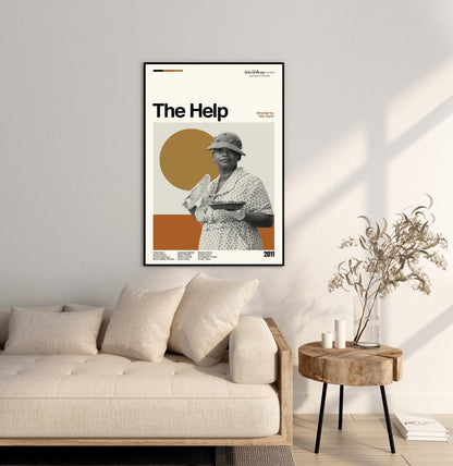 The Help Poster - Movie Poster - Midcentury Modern Art - Minimalist Print - Retro Poster - Vintage Print Art - Wall Art - Gift for him
