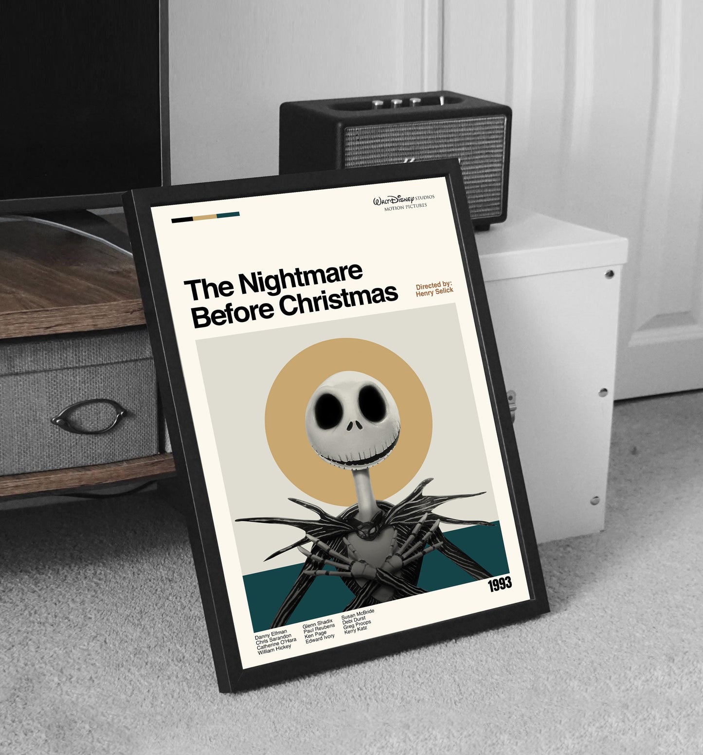 The Nightmare Before Christmas Poster - Movie Poster - Midcentury Modern Art - Minimalist Print - Retro Poster - Vintage Print - Wall Art