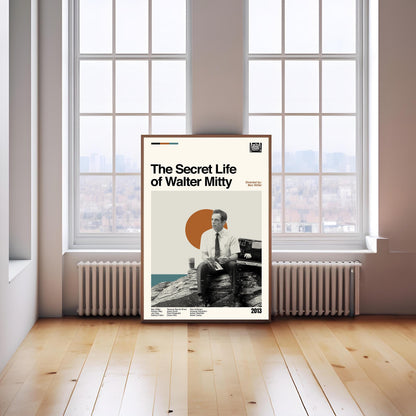 The Secret Life of Walter Mitty Poster - Movie Poster - Midcentury Modern Art - Minimalist Print - Retro Poster - Vintage Print - Wall Art