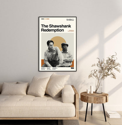 The Shawshank Redemption Poster – Mid-Century Modern Movie Print