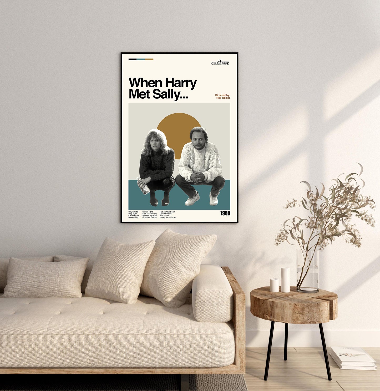 When Harry Met Sally Poster - Movie Poster - Midcentury Modern Art - Minimalist Print - Retro Poster - Vintage Print Art - Gifts for him
