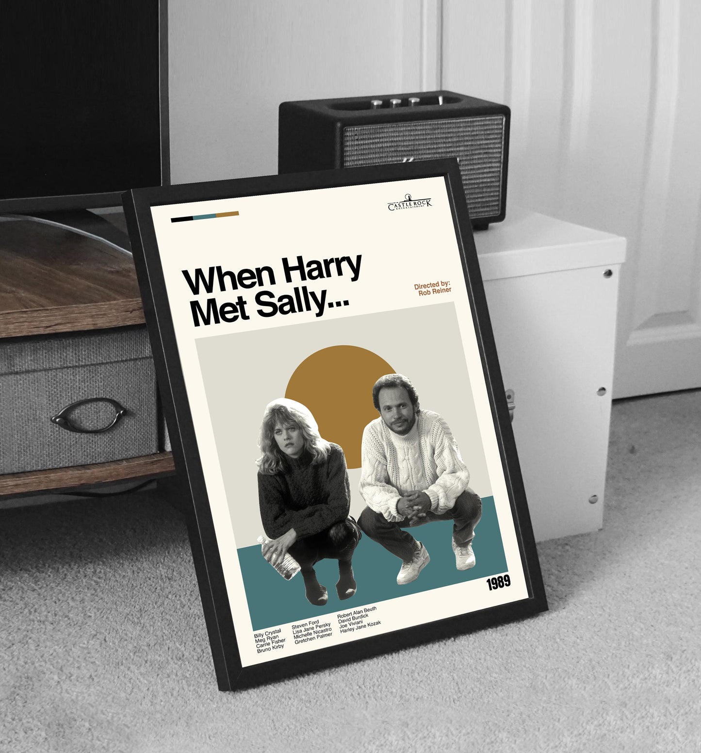 When Harry Met Sally Poster - Movie Poster - Midcentury Modern Art - Minimalist Print - Retro Poster - Vintage Print Art - Gifts for him
