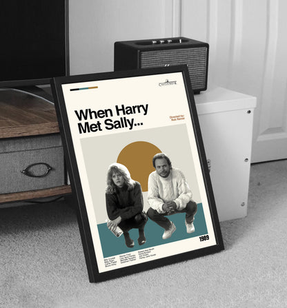 When Harry Met Sally Poster - Movie Poster - Midcentury Modern Art - Minimalist Print - Retro Poster - Vintage Print Art - Gifts for him