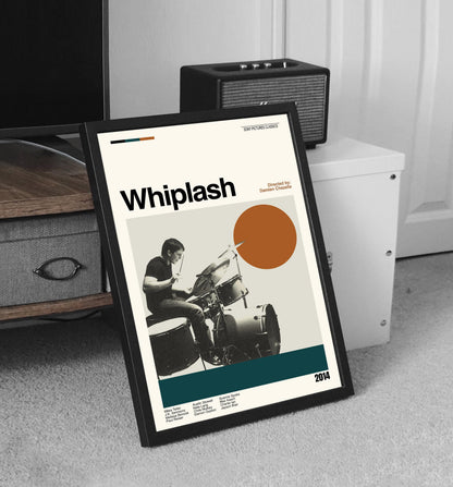 Whiplash Movie Poster: Midcentury Modern Minimalist Art Print